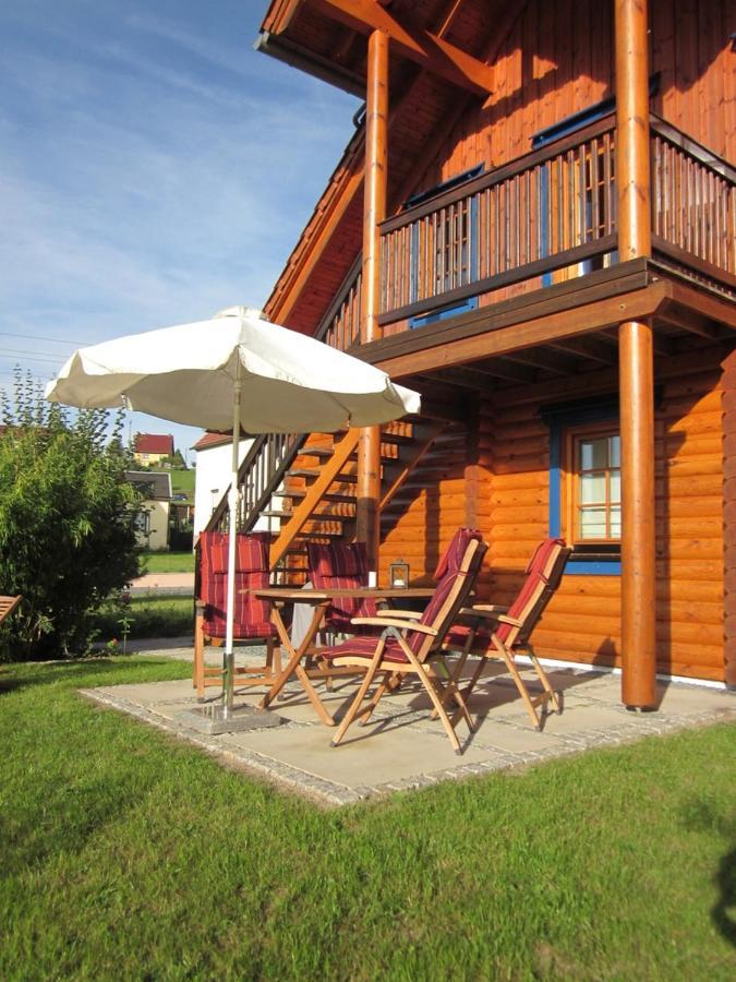 Ferienwohnung Im Blockhaus Rosenkranz Rathmannsdorf Eksteriør bilde